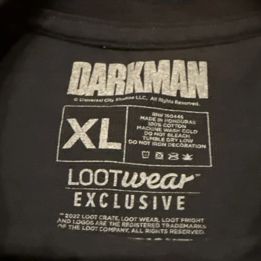 Loot Fright Lootwear Exclusive * Darkman * T-Shirt Size XL Black Halloween